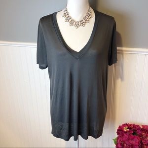 Zara NEW basic charcoal top